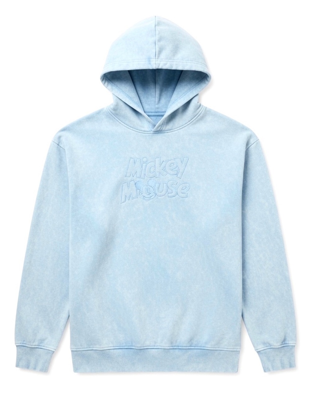 Disney Powder Blue Mineral Wash Mickey Mouse Pullover Hoodie XL